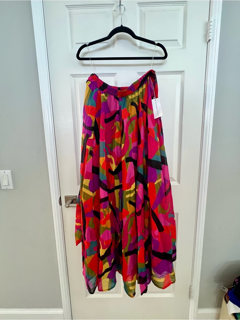 Vibrant Multicolor Abstract Maxi Skirt